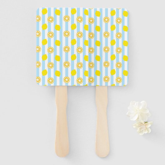 レモン(ストライプ)  ハンドファン FÄCHER (Vorne und Hinten)