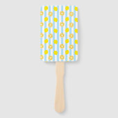 レモン(ストライプ)  ハンドファン FÄCHER (Vorderseite)