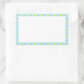 レモン&チェリー(ブルー)     RECHTECKIGER AUFKLEBER (Tasche)