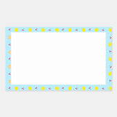 レモン&チェリー(ブルー)     RECHTECKIGER AUFKLEBER (Vorderseite)