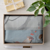 レ mit 古 赤 Waxwings い Seidenpapier (Geschenk)