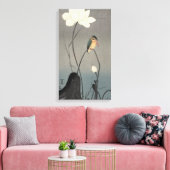 ワ セ ミ, 古 邨 Kingfisher auf Lotus, Koson, Ukiyo. Leinwanddruck (Insitu (Wohnzimmer))