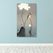 ワ セ ミ, 古 邨 Kingfisher auf Lotus, Koson, Ukiyo. Leinwanddruck (Insitu (Holzboden))