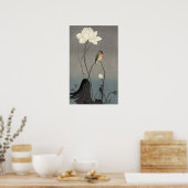 ワ セ ミ, 古 邨 Kingfisher auf Lotus, Koson, Ukiyo. Poster (Küche)