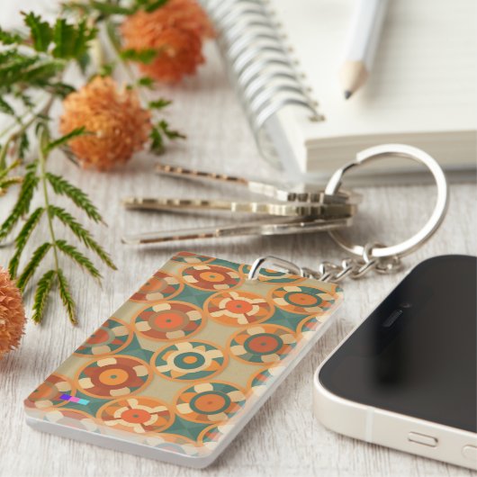 ヴィンテージの魅力が詰まった、レトロな模様キーホルダー SCHLÜSSELANHÄNGER (Vorderseite rechts)