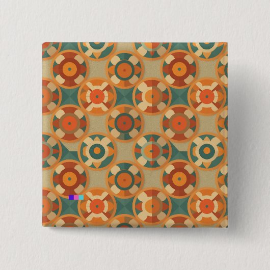 ヴィンテージの魅力が詰まった、レトロな模様 BUTTON (Vorderseite)