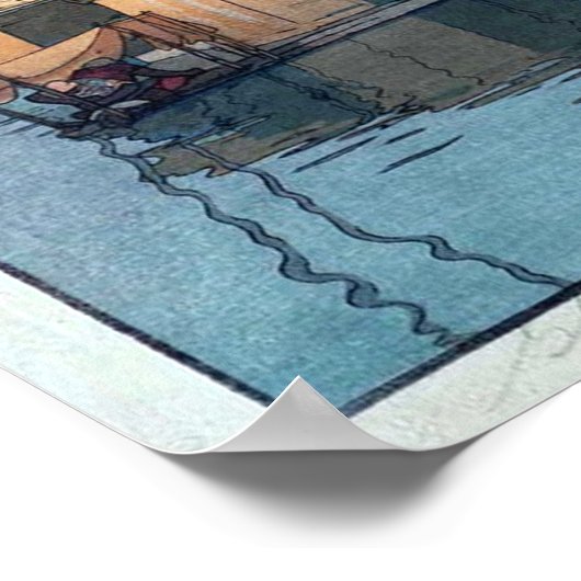 ヴ ァ ナ ラ, Varanasi, Hiroshi Yoshida Poster (Ecke)