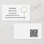 一輪差し　QRコード付き VISITENKARTE (Vorne/Hinten)