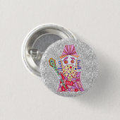 七福神/寿老人 缶バッジ BUTTON (Vorne & Hinten)