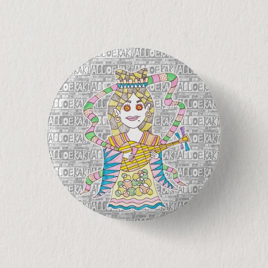 七福神/弁財天 缶バッジ BUTTON (Vorderseite)