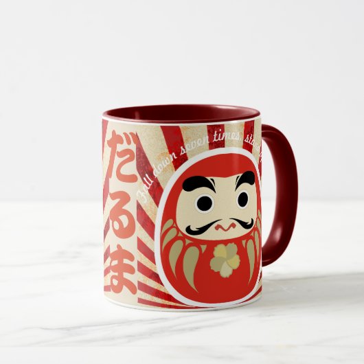 七転び八起き DARUMA Tasse (VorderseiteRechts)