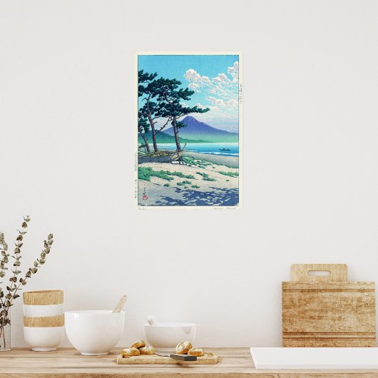 三 保 の 原, Pine Beach in Miho, Hasui Kawase Poster (Küche)