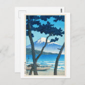 三 保 の 士, Mount Fuji in Miho, Hasui Kawase Postkarte (Vorne/Hinten)