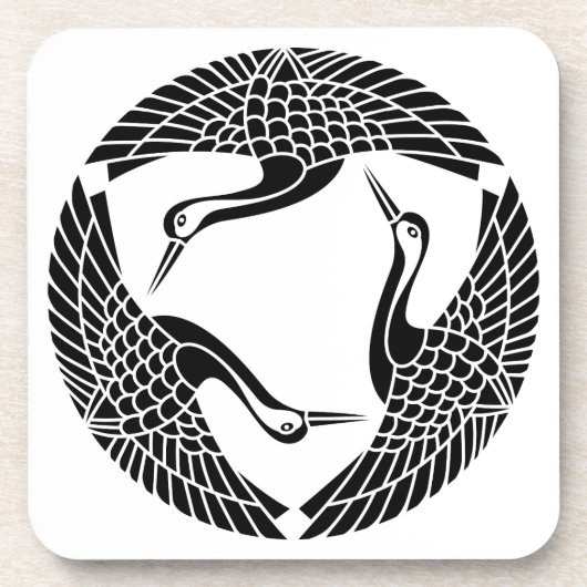 三 羽 鶴 GETRÄNKEUNTERSETZER (Vorderseite)