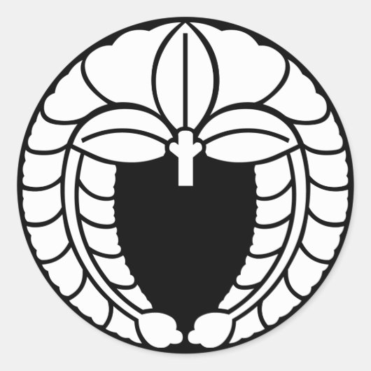 下り藤 RUNDER AUFKLEBER (Vorderseite)