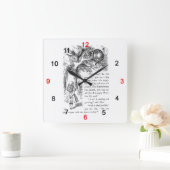 「不思議の国のアリス」の壁掛け時計,No.02 Quadratische Wanduhr (Zuhause)