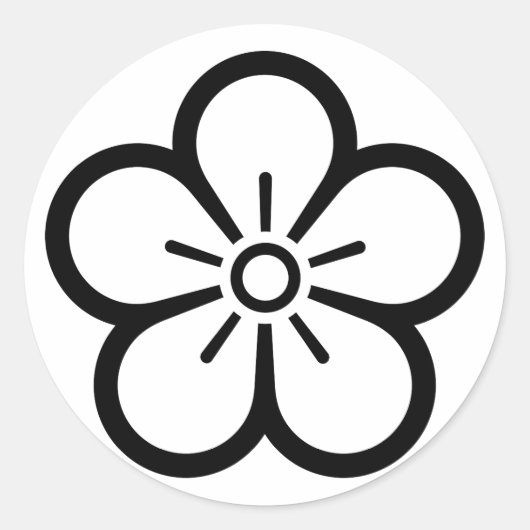 中陰梅の花 RUNDER AUFKLEBER (Vorderseite)
