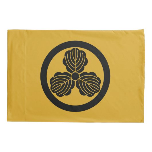 丸に三つ柏 KISSENBEZUG (Rückseite)