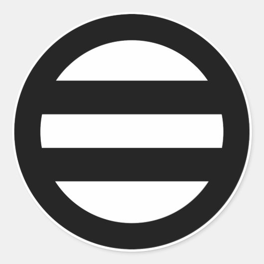 丸に二つ引き RUNDER AUFKLEBER (Vorderseite)