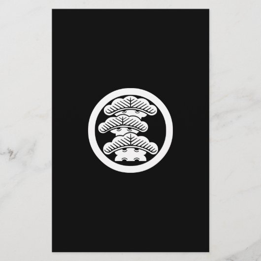丸に左三階松 BRIEFPAPIER (Vorderseite)