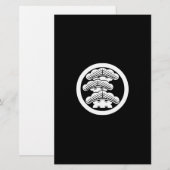 丸に左三階松 BRIEFPAPIER (Vorne/Hinten)