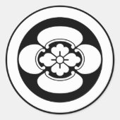 丸に木瓜 RUNDER AUFKLEBER (Vorderseite)