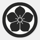 丸に桔梗 RUNDER AUFKLEBER (Vorderseite)