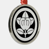 丸に橘(六つ割り作図) SILBERNES ORNAMENT (Rechts)