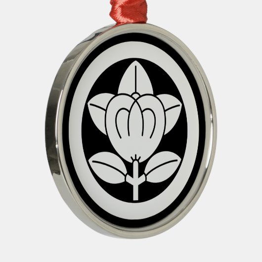 丸に橘（六つ割り作図） SILBERNES ORNAMENT (Rechts)