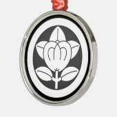 丸に橘(六つ割り作図) SILBERNES ORNAMENT (Links)