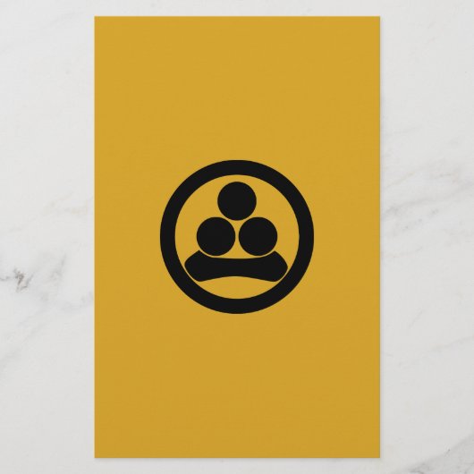 丸に渡辺星 BRIEFPAPIER (Vorderseite)