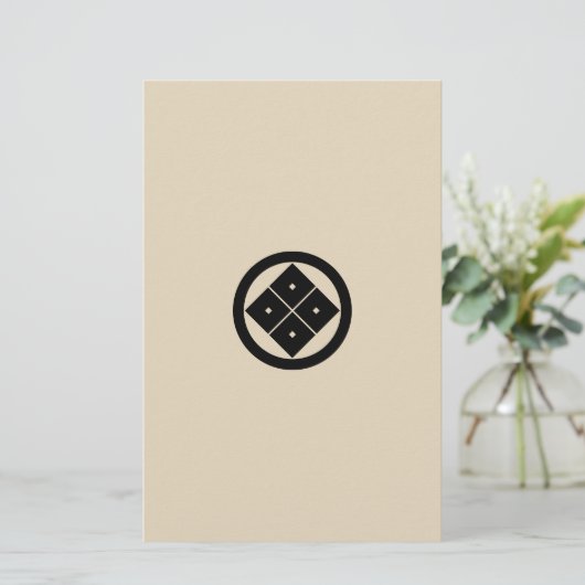 丸に隅立て四つ目 BRIEFPAPIER (Stehend Vorderseite)