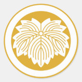 丸に鬼蔦 RUNDER AUFKLEBER (Vorderseite)