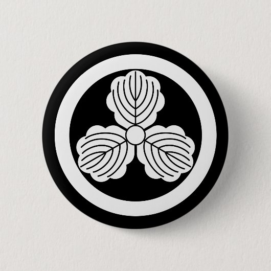 丸 に 三 つ 柏 BUTTON (Vorderseite)