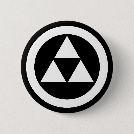 丸 に 三 つ 鱗 BUTTON (Vorderseite)
