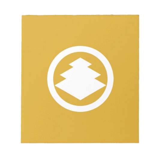丸 に 三 階 菱 NOTIZBLOCK (Vorderseite)