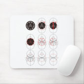 丸 に 剣 酢 漿 草 作 図 MOUSEPAD (Mit Mouse)