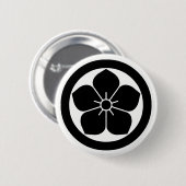 丸 に 桔 梗 BUTTON (Vorne & Hinten)