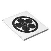 丸 に 梅 鉢 NOTIZBLOCK (angewinkelt)