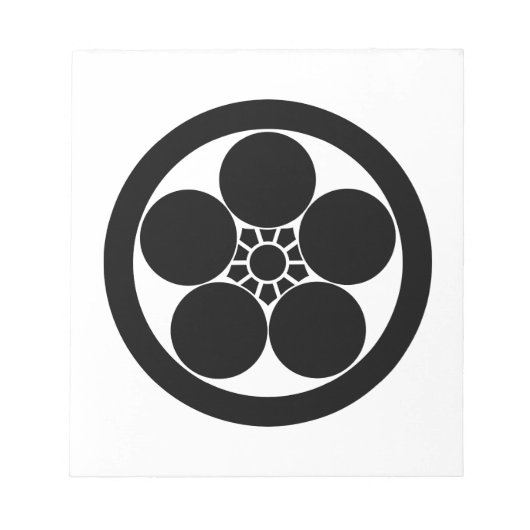 丸 に 梅 鉢 NOTIZBLOCK (Vorderseite)