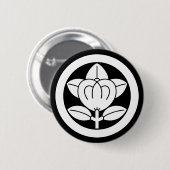 丸 に 橘(六 割 り BUTTON (Vorne & Hinten)