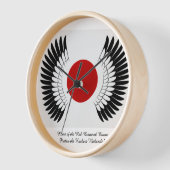 丹頂旗時計(Wall Clock with Red-Crowned Crane Flag) Uhr (Winkel)