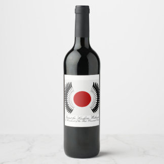 丹頂旗Weinlabel-Set Weinetikett
