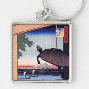 亀 富 山, 広 重 Turtle und Mount Fuji, Hiroshige, Ukiyo Schlüsselanhänger