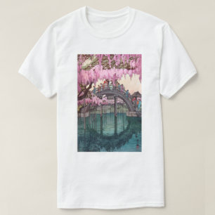 亀 戸 神, Kameido Bridge, Hiroshi Yoshida, Woodcut T-Shirt