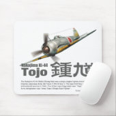 二 戦 闘"鍾"Nakajima Ki-44"Tojo" Mousepad (Mit Mouse)