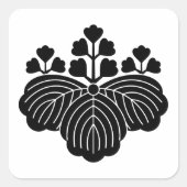 五三桐 QUADRATISCHER AUFKLEBER (Vorderseite)