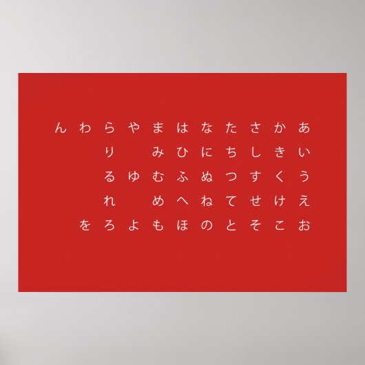 五十音（ひらがな） POSTER (Vorne)