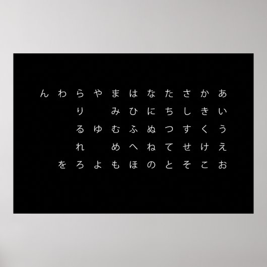 五十音（ひらがな） POSTER (Vorne)