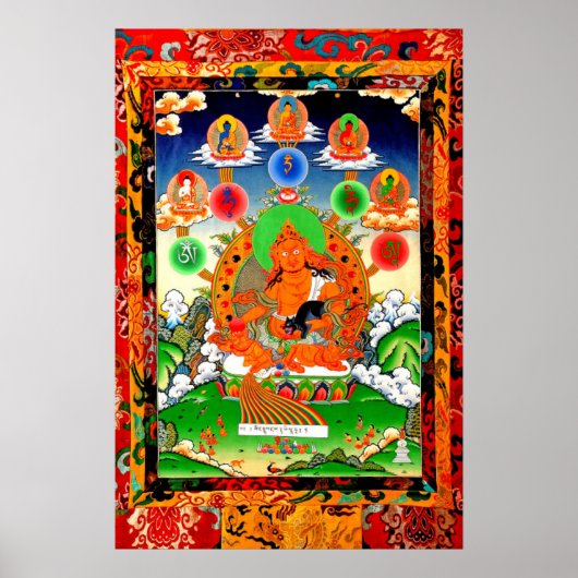 五 佛 與 財 神LINEAGE 5 BUDDHA YELLOW JAMBHALA Poster (Vorne)